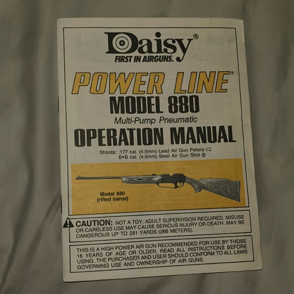 Daisy model 880 Operations Manual
